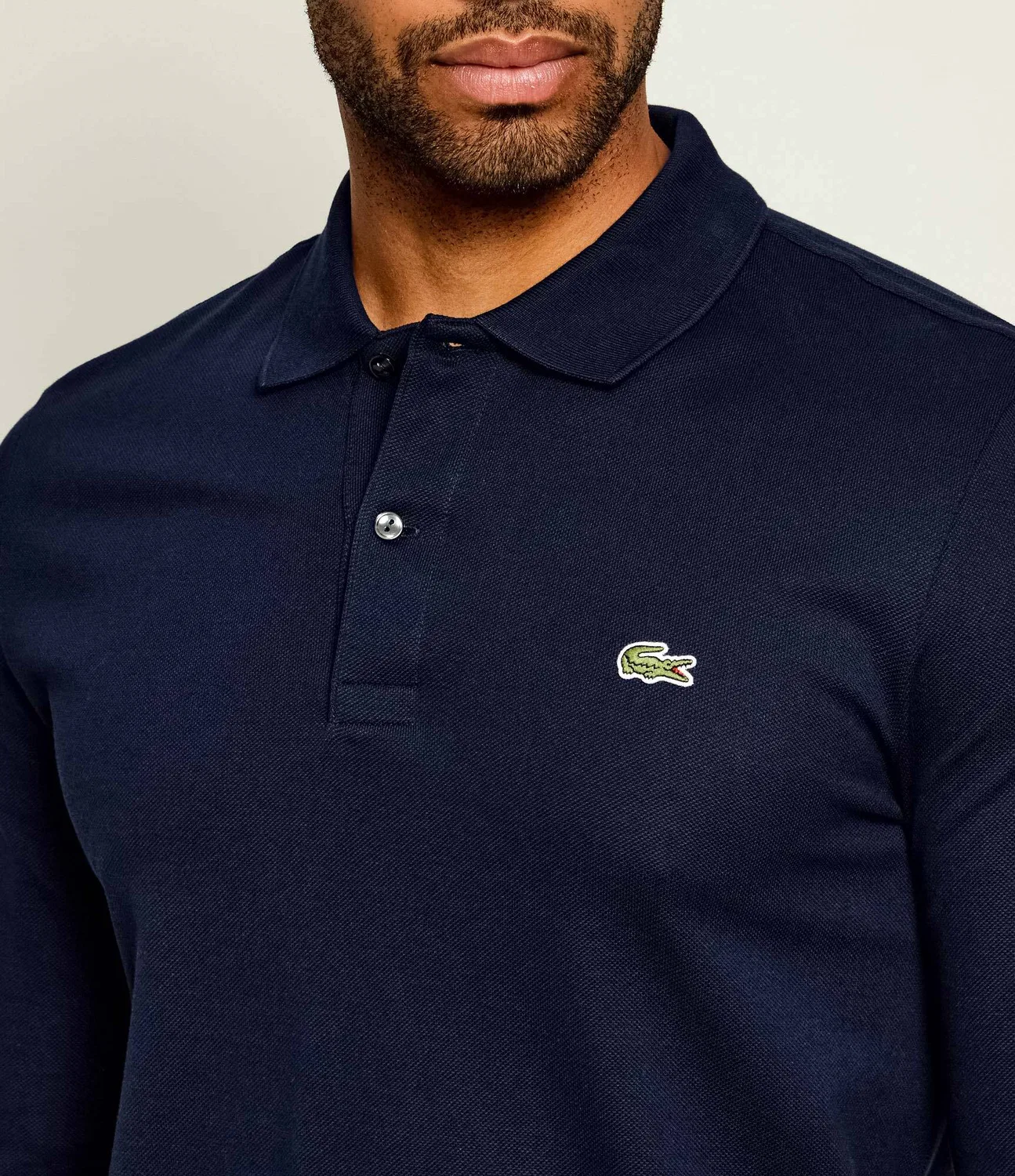 Поло с длинным рукавом Lacoste, темно-синий — фото 4