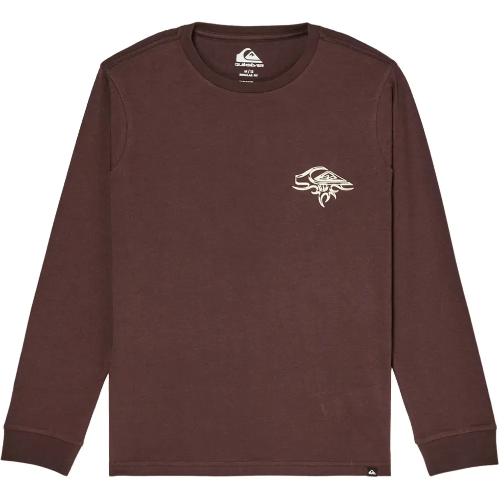 Детский свитшот для мальчиков с принтом Quiksilver QS Earth, Brown
