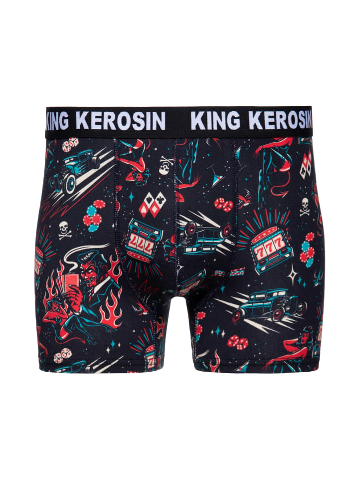 

Трусы боксеры King Kerosin Boxershorts Rockabilly Devil, черный