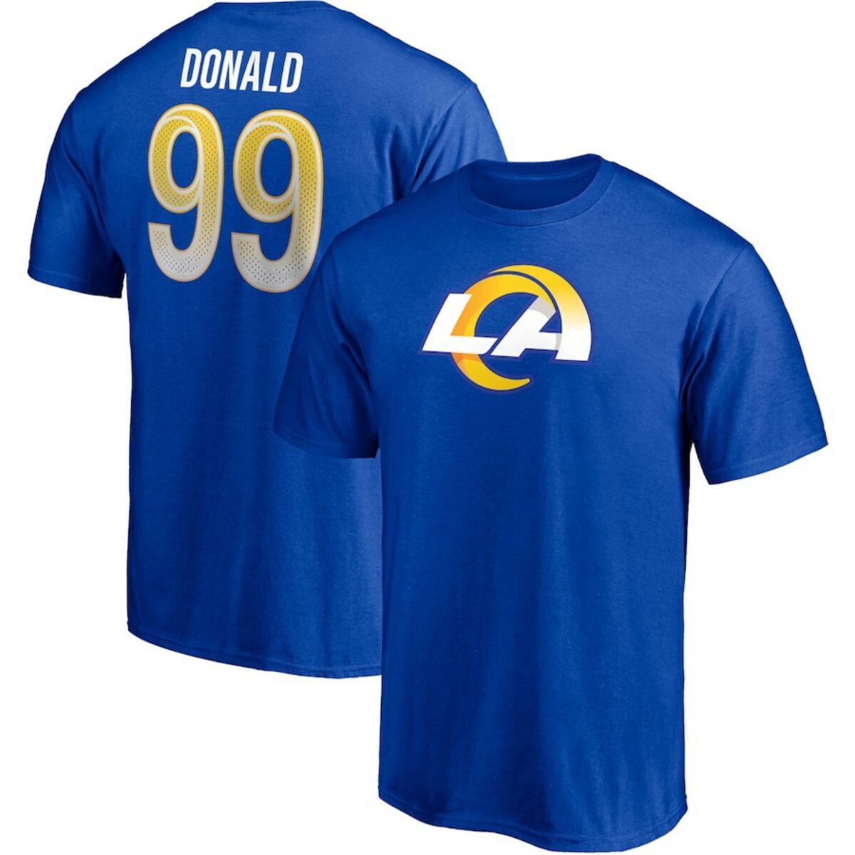 

Мужская футболка с изображением имени и номера игрока aaron donald royal los angeles rams player Fanatics