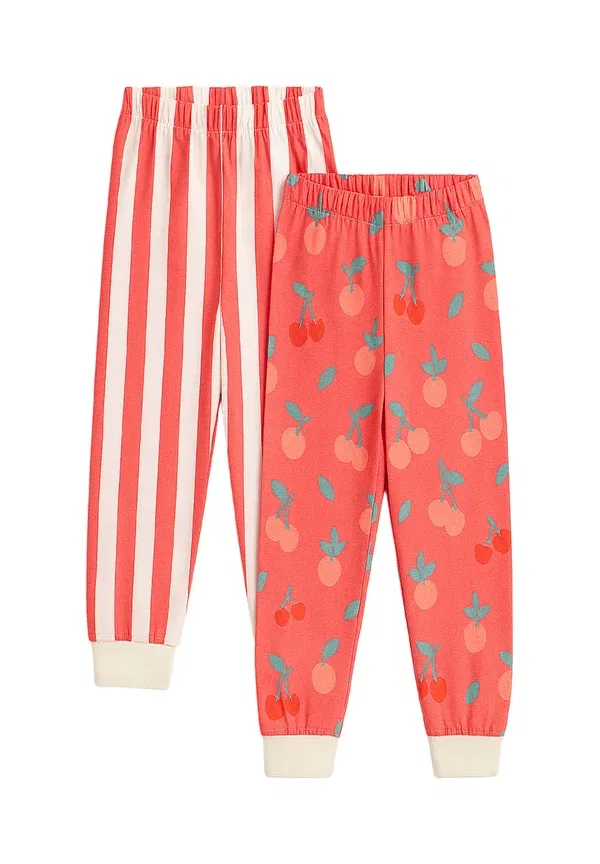Комплект пижамы из 2 предметов с фруктовым принтом, хлопок, 2 pack fruit graphic sets, Marks & Spencer, multi, мультиколор — фото 3
