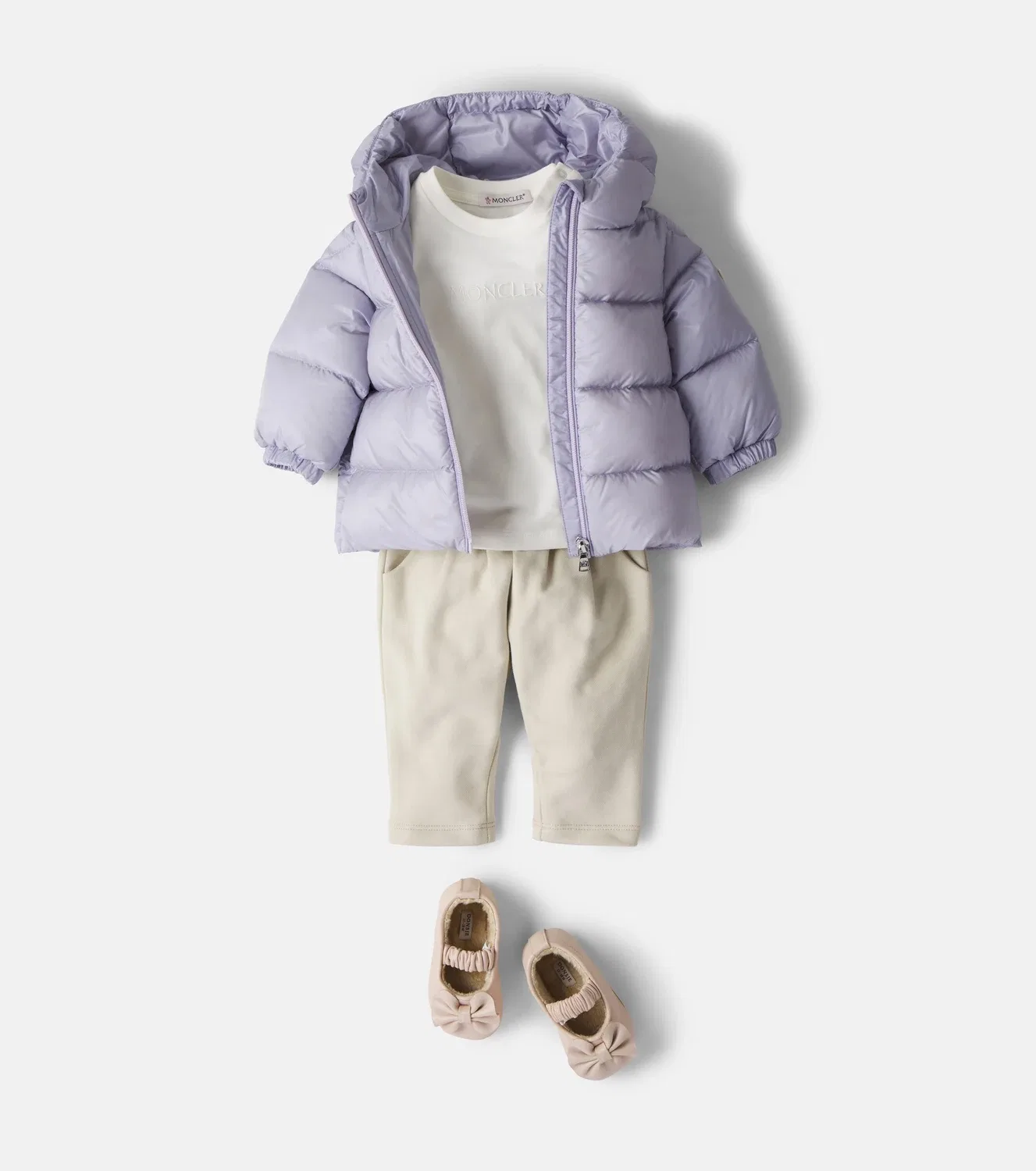 Пуховик Baby Sharon Moncler Enfant, фиолетовый — фото 2