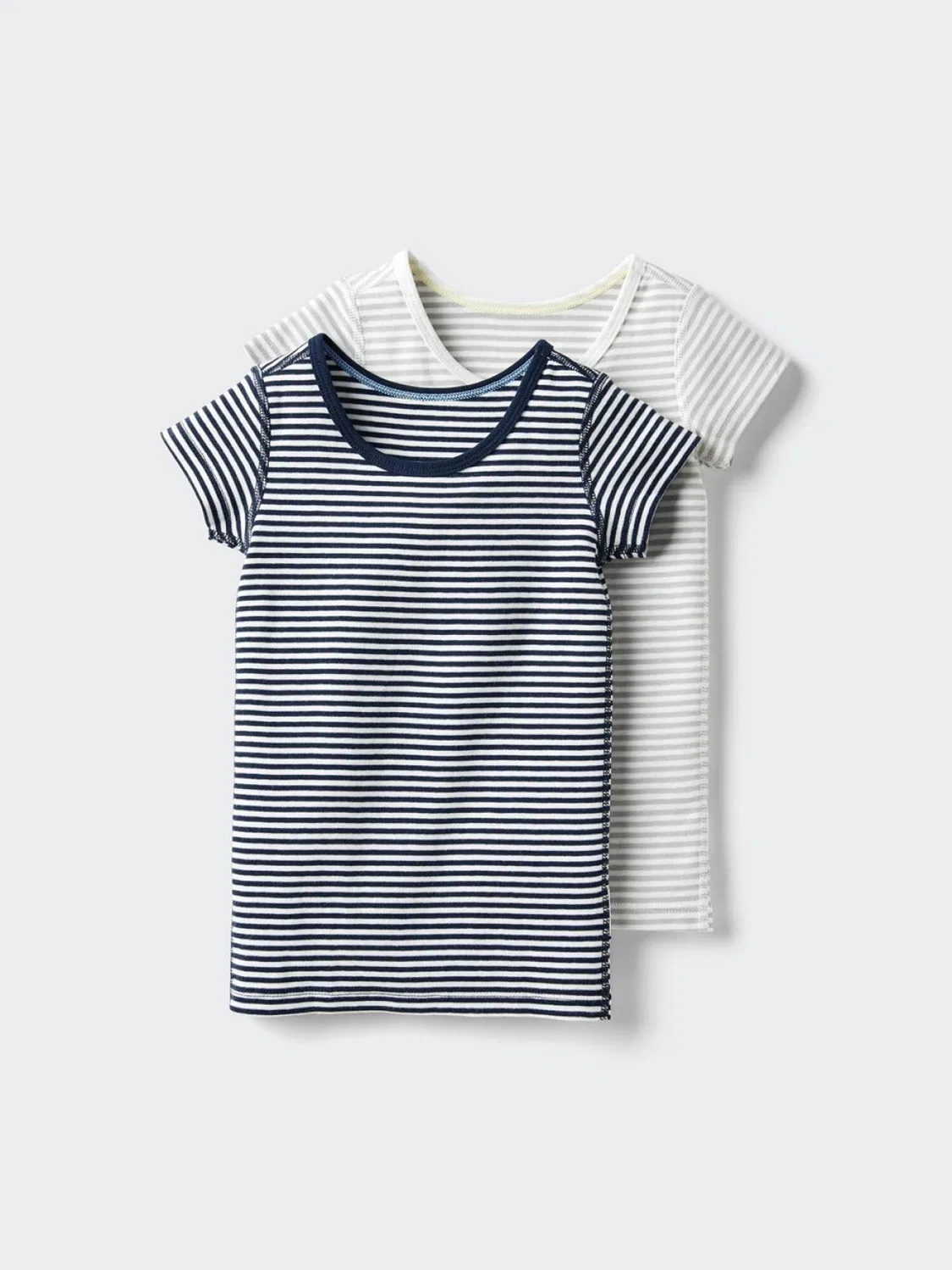 Футболка детская хлопковая комплект 2 шт Uniqlo, темно-синий