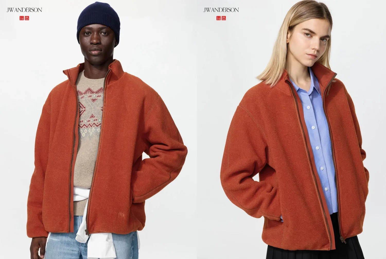 Флисовая куртка Uniqlo x JW Anderson Windproof, 26 оранжевый