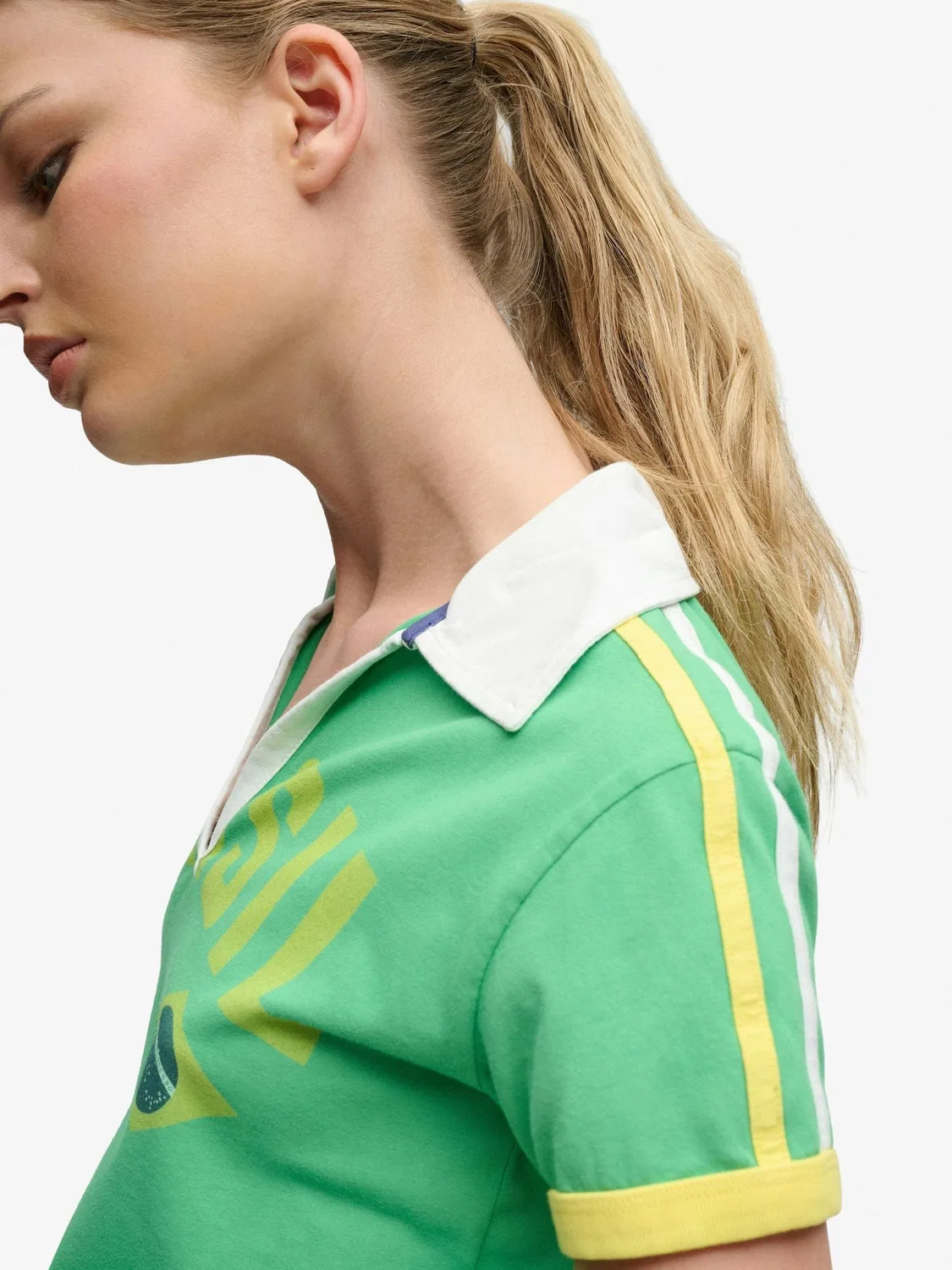 Футболка поло Athletic Football Superdry, зеленый — фото 2