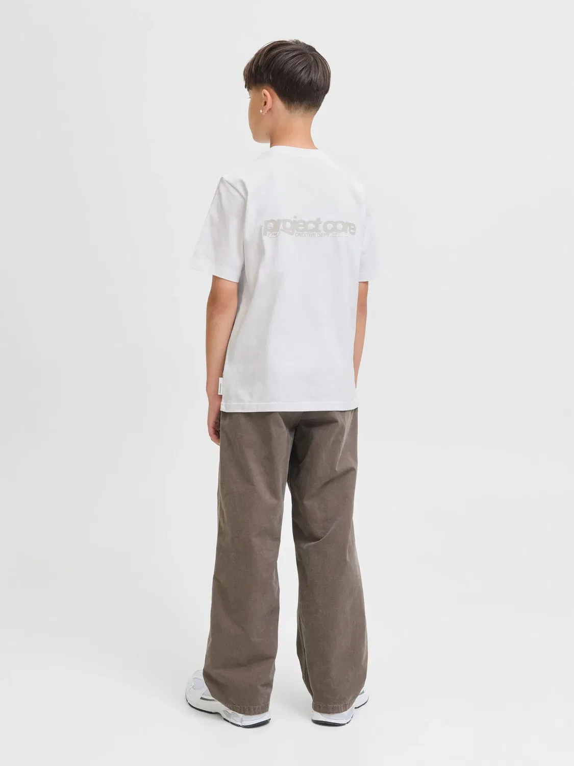 Футболка белая Jack & Jones Junior, белый — фото 4