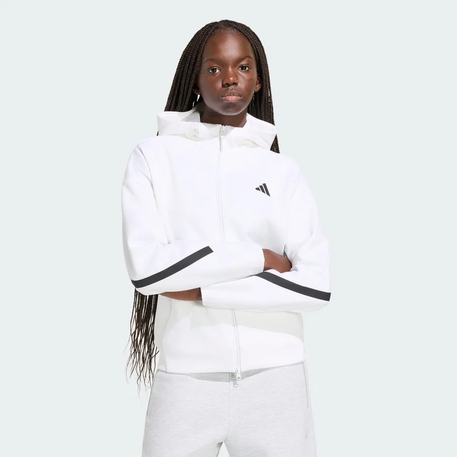 Худи с капюшоном и полной застежкой-молнией adidas Sportswear Z.N.E. Full Zip Hoodie, Черный