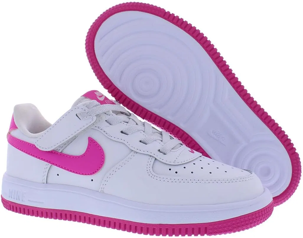 Детские кроссовки для мальчиков с липучкой Nike Force 1 Low EasyOn, White — фото 4
