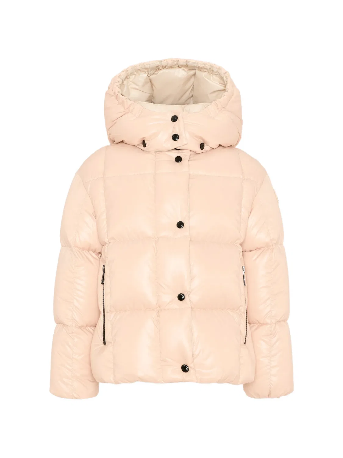 Стеганая куртка с капюшоном, розовая Moncler, розовый