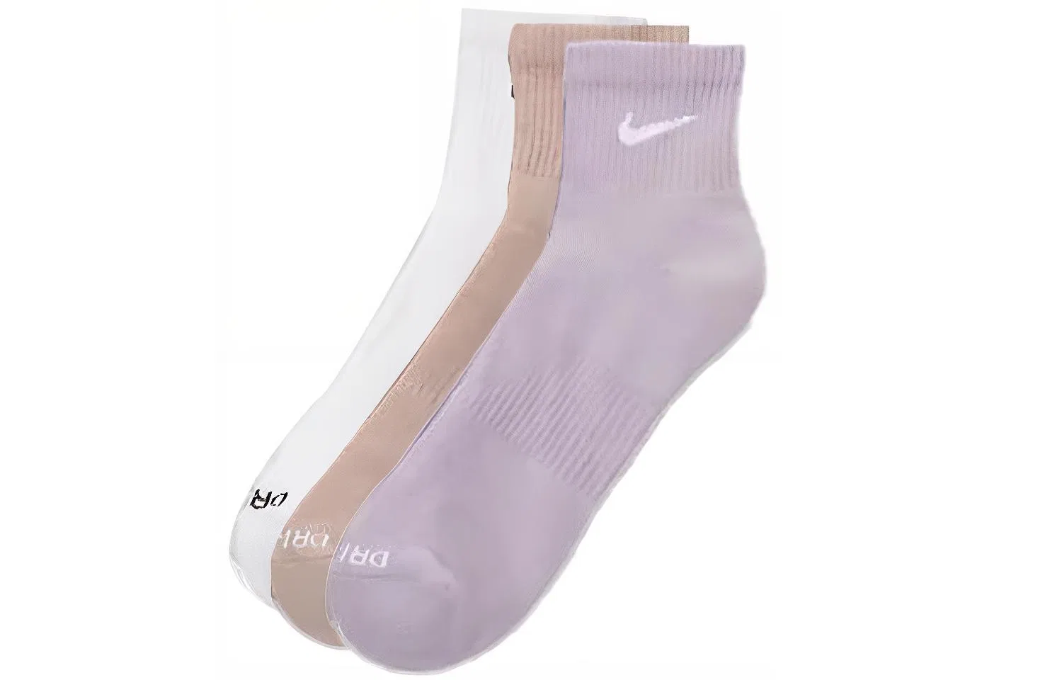 Носки Nike SS22 Ankle Socks, 3 пары, Purple/Orange/White