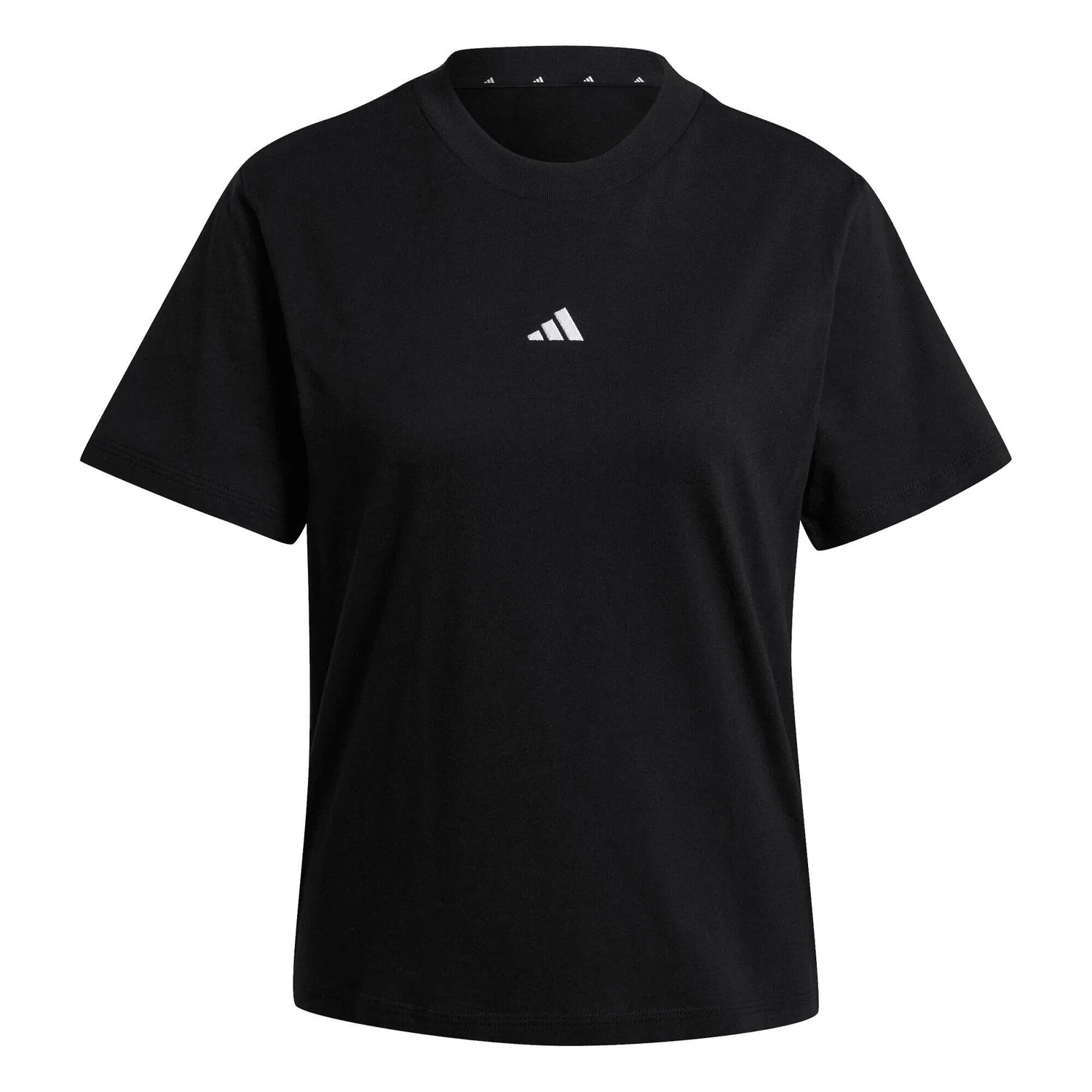 Женская хлопковая футболка Small Logo Cotton Tee Adidas, Schwarz / Weiss