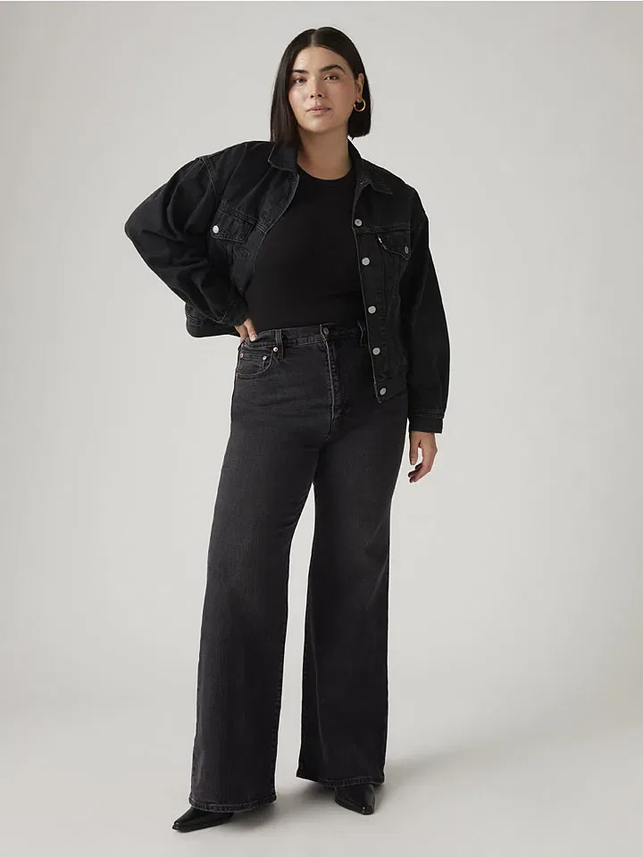 Женские джинсы клеш Ribcage Levi's, Anthrazit