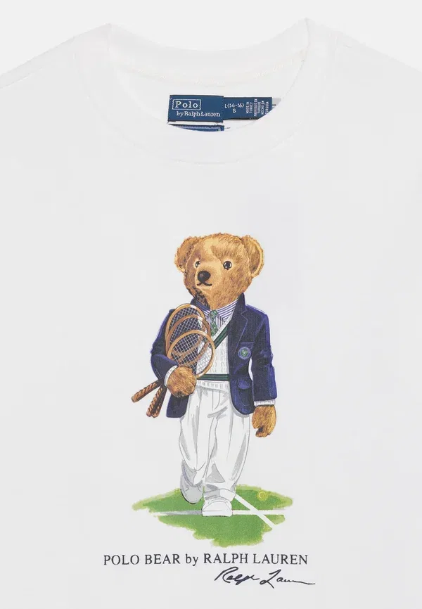 Свитшот с принтом Polo Ralph Lauren, белый — фото 4