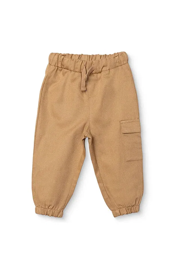 Детские штаны для мальчиков с эластичным манжетом Hellobaby Ebebek Hello Baby, Beige