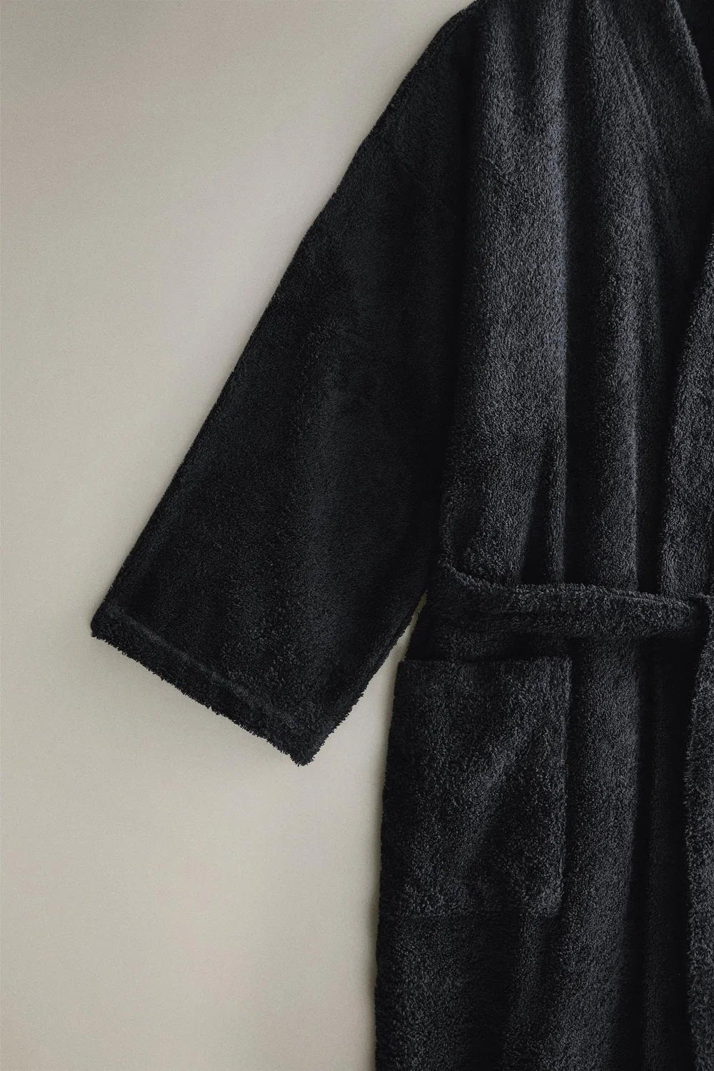 Высококачественный хлопковый банный халат (420 г/м²) ZARA, Black — фото 3