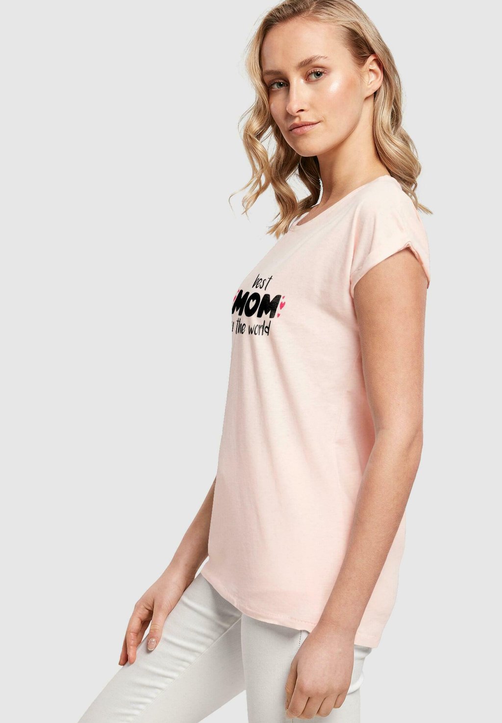 

Футболка с принтом MOTHERS DAY BEST MOM IN THE WORLD Merchcode, розовый
