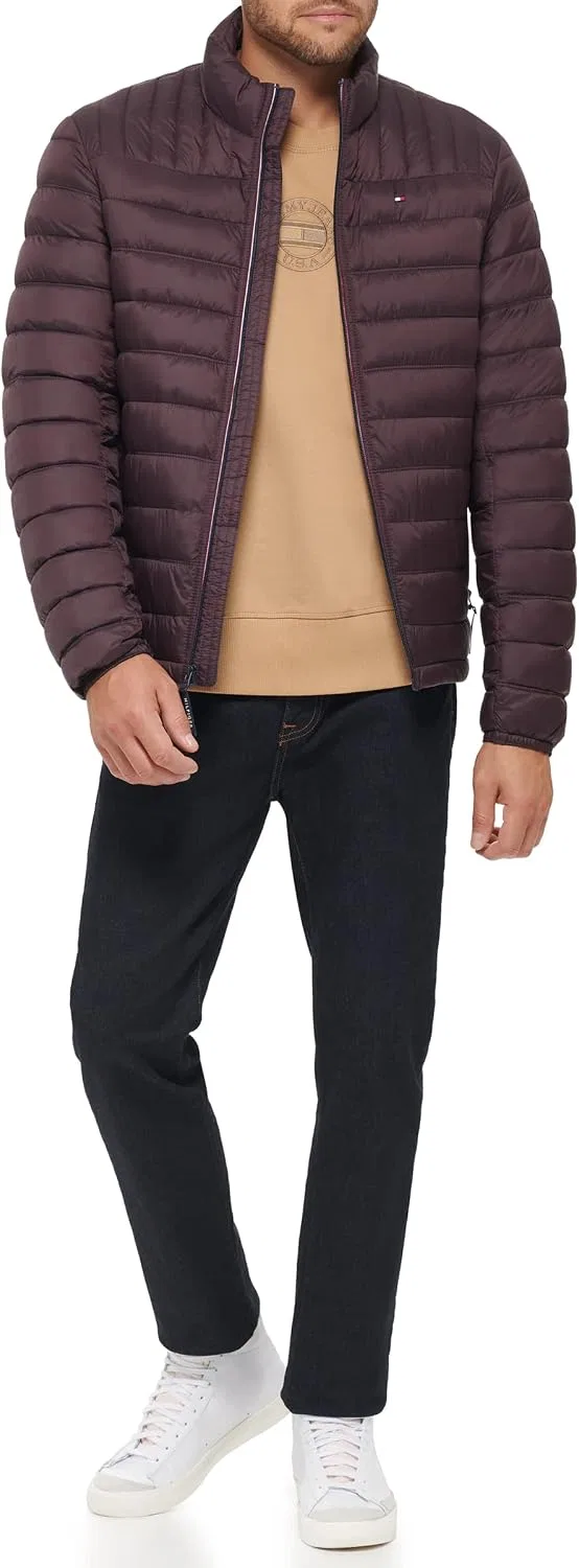 Мужская куртка-пуховик с вышитым логотипом Tommy Hilfiger, Port — фото 2