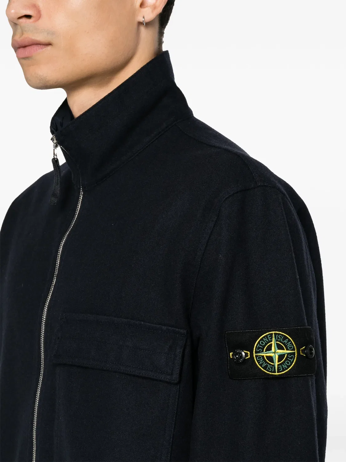 Куртка на молнии синего цвета Stone Island, синий — фото 2