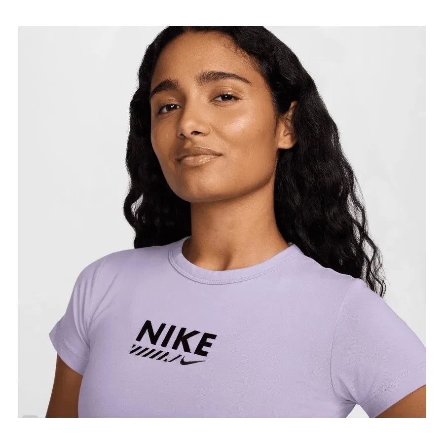 Футболка укороченная с коротким рукавом Sportswear Gel Nike, Сиреневый