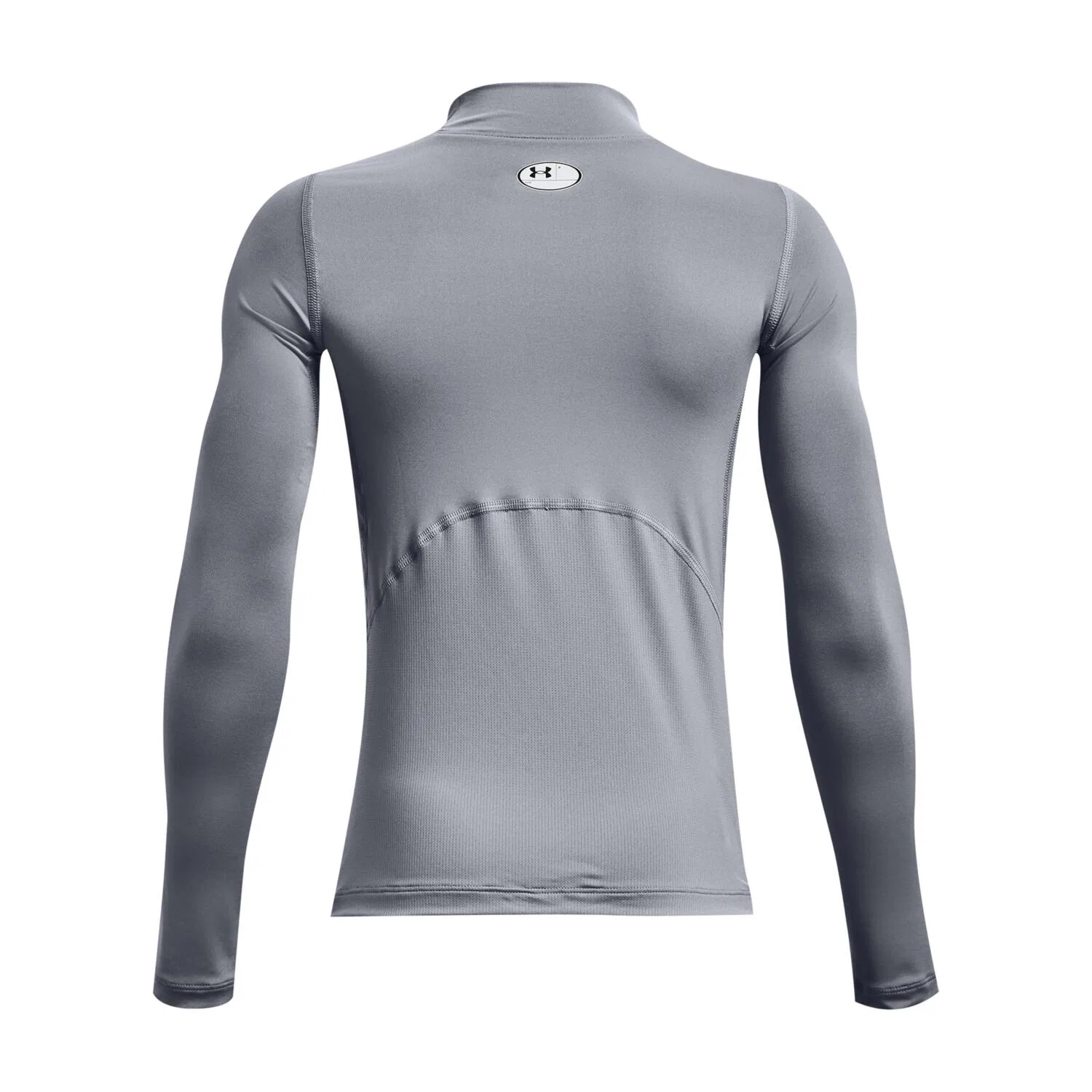 Детский тренировочный лонгслив с высоким воротником HeatGear Mock Under Armour, Grau — фото 2