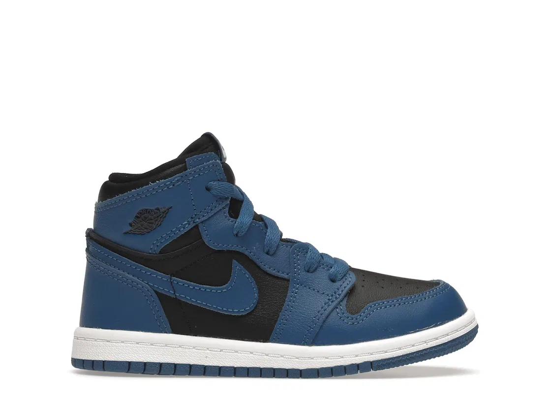 Детские кроссовки Lifestyle с высоким верхом Jordan 1 Retro High OG, Dark Marina Blue/Black-White