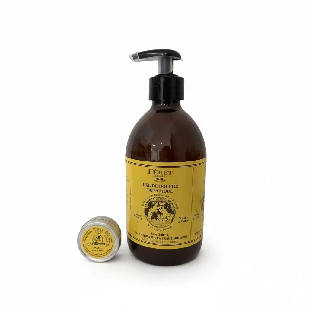 Гель для душа Botanical Shower Gel с эфирными маслами Generisch, 450 мл + бальзам для губ