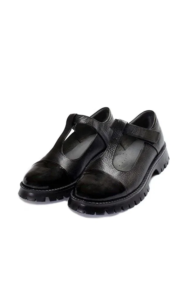 Детские туфли для девочек из лаковой кожи Ayakkabıhane, Black Patent Leather — фото 3