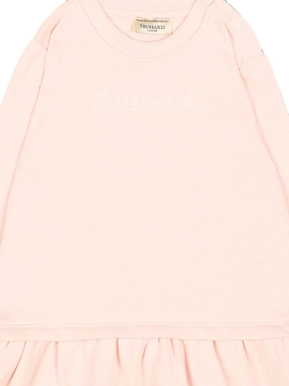 Платье с вышитым логотипом, розовое Trussardi, розовый — фото 2