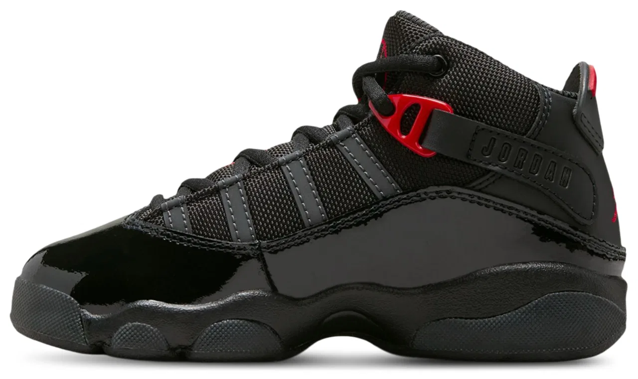 Кроссовки для мальчиков Jordan 6 Rings, цвет Black/Fire Red/Anthracite — фото 2