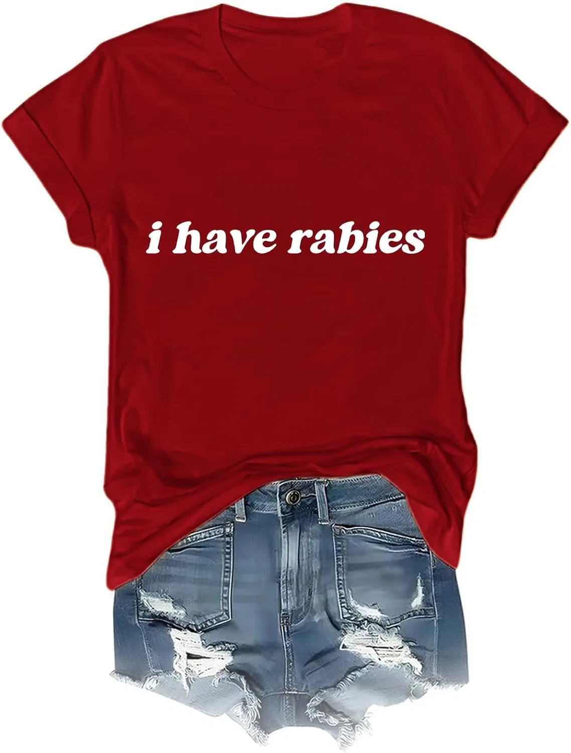 Женская футболка с принтом I Have Rabies, Wine