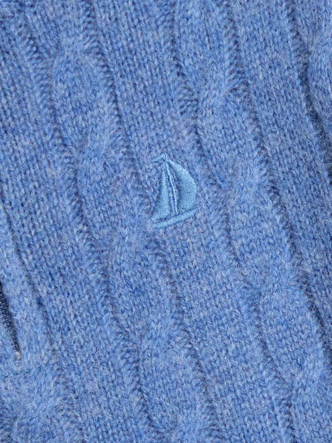 Джемпер Classic Cable Half Zip Jojo Maman Bébé, темно-синий — фото 3