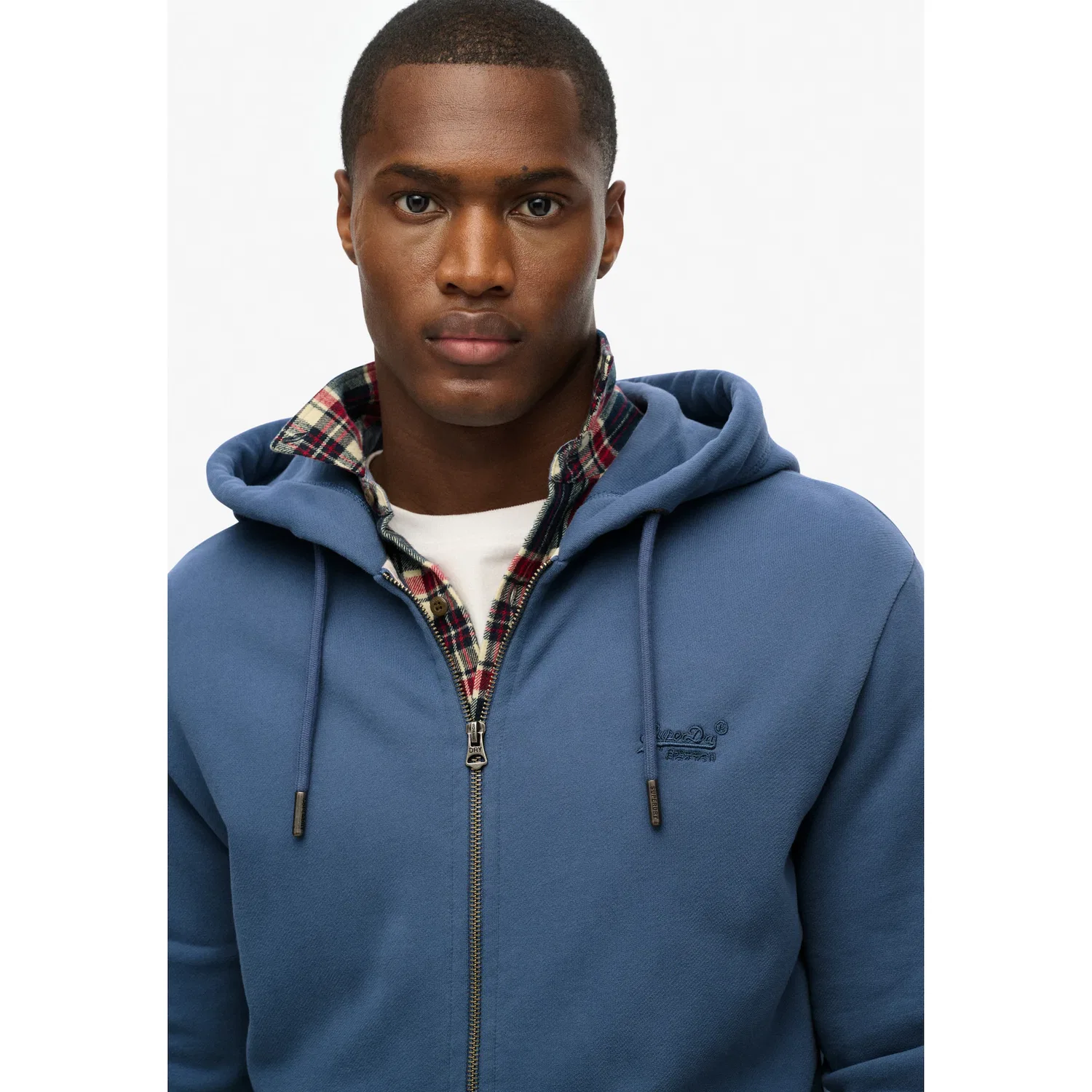 Мужская капюзонная толстовка с логотипом Superdry, Heritage Washed Blue — фото 4