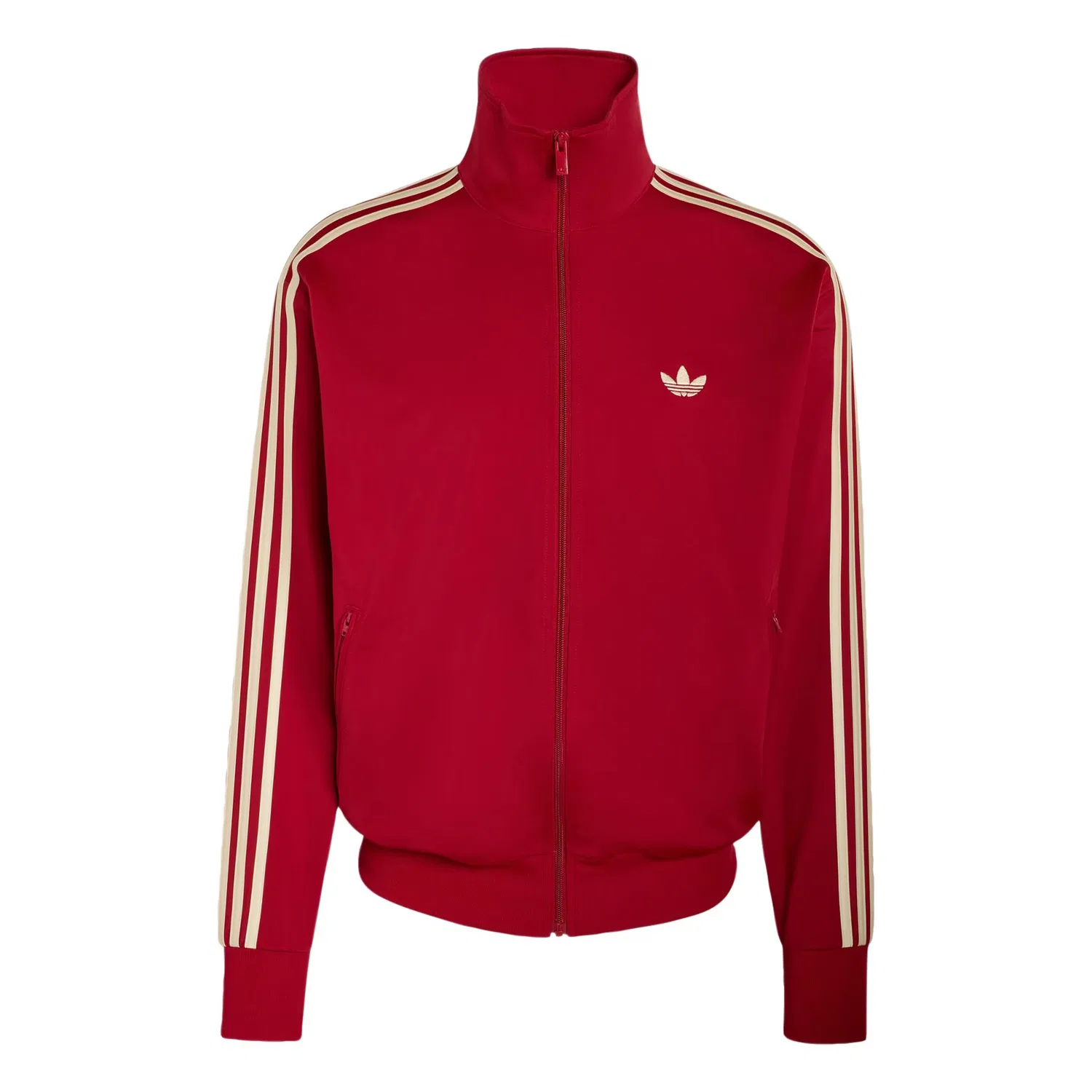 Толстовка на молнии Adidas Originals Firebird красного цвета