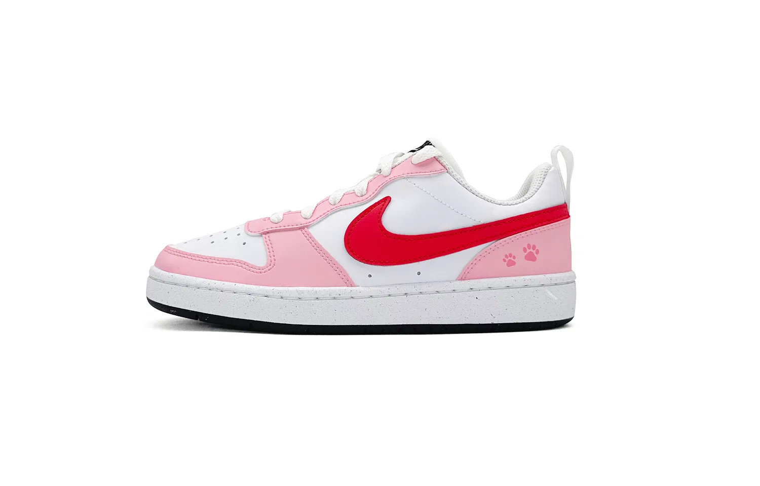 Детские кроссовки для скейтбординга с принтом Court Borough Kids' Skateboarding Shoes Nike, Pink White Red