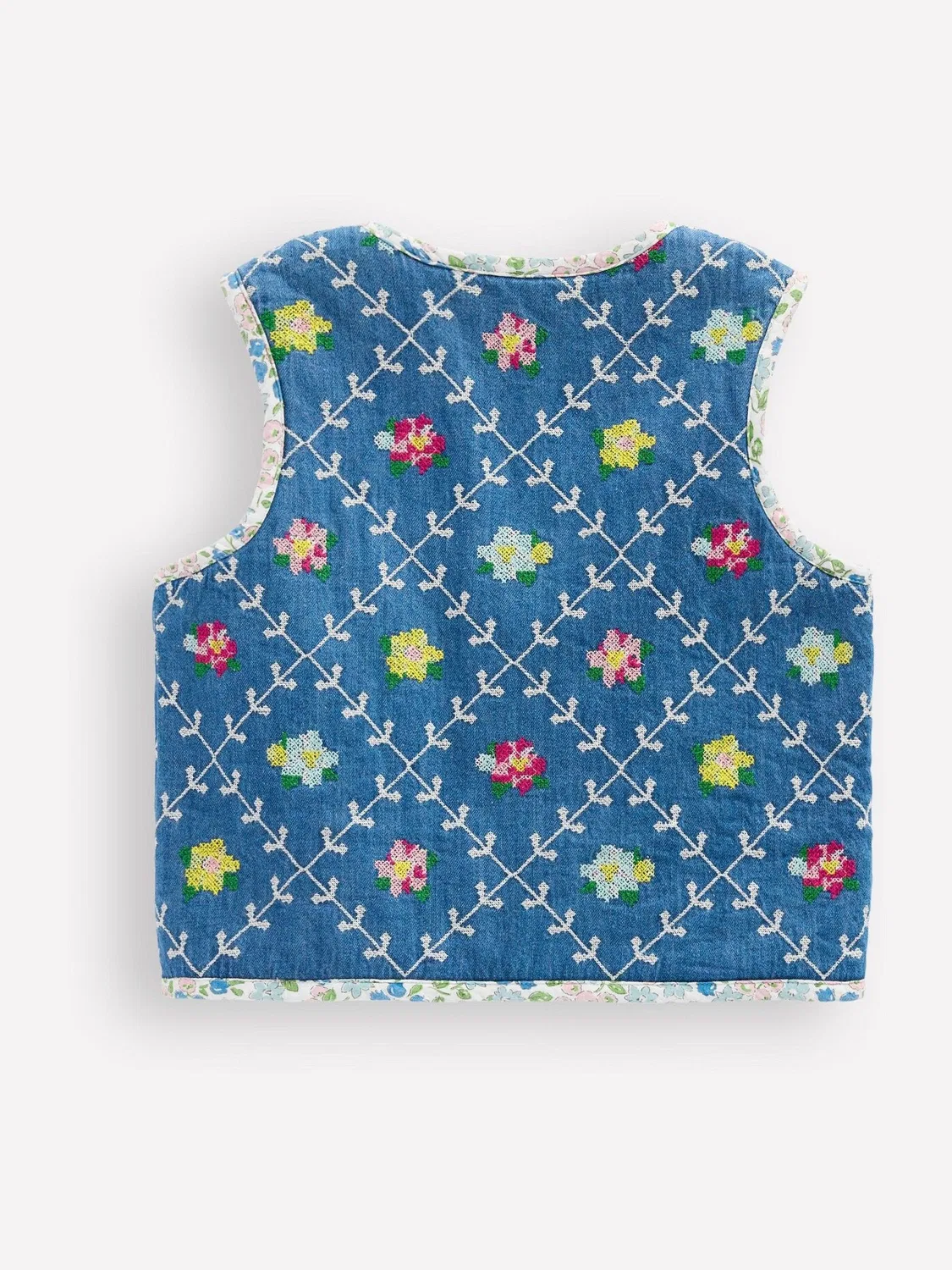 Стеганый жилет, двусторонний, Pretty Quilted Boden, синий — фото 2