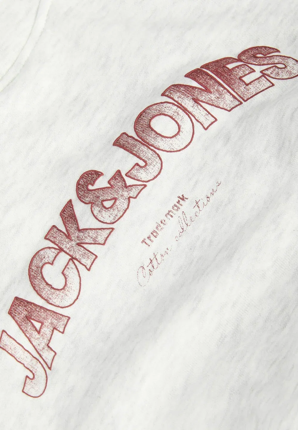 Худи, худи для подростков - худи Jack & Jones Junior, White Melange — фото 3