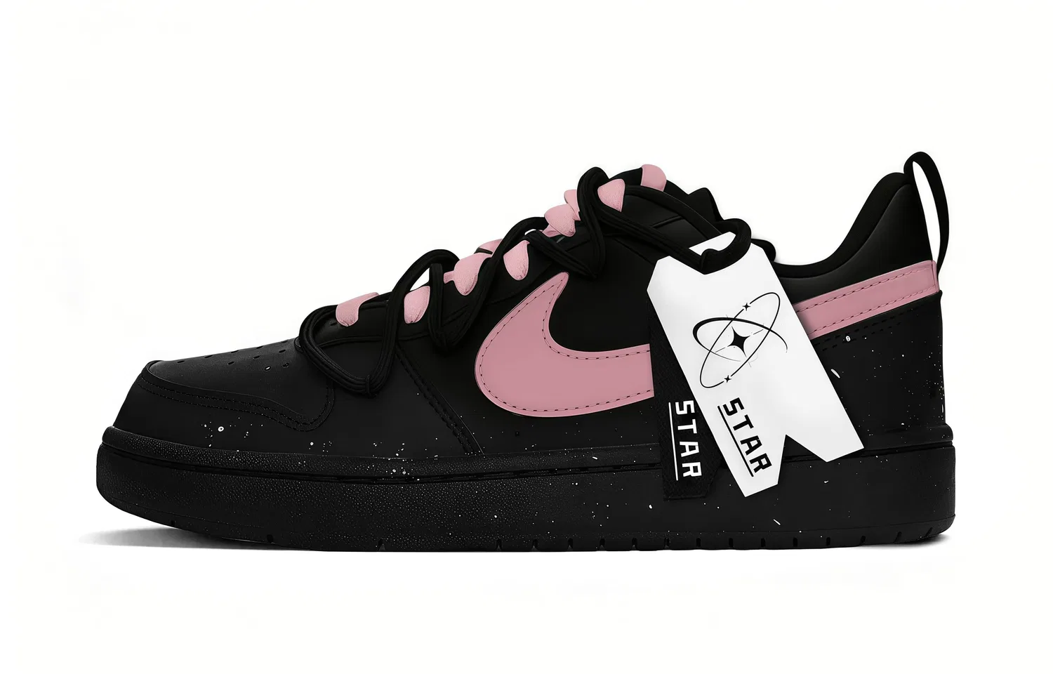 Детские кеды Nike Court Borough Dark Night Pink Star, Черный