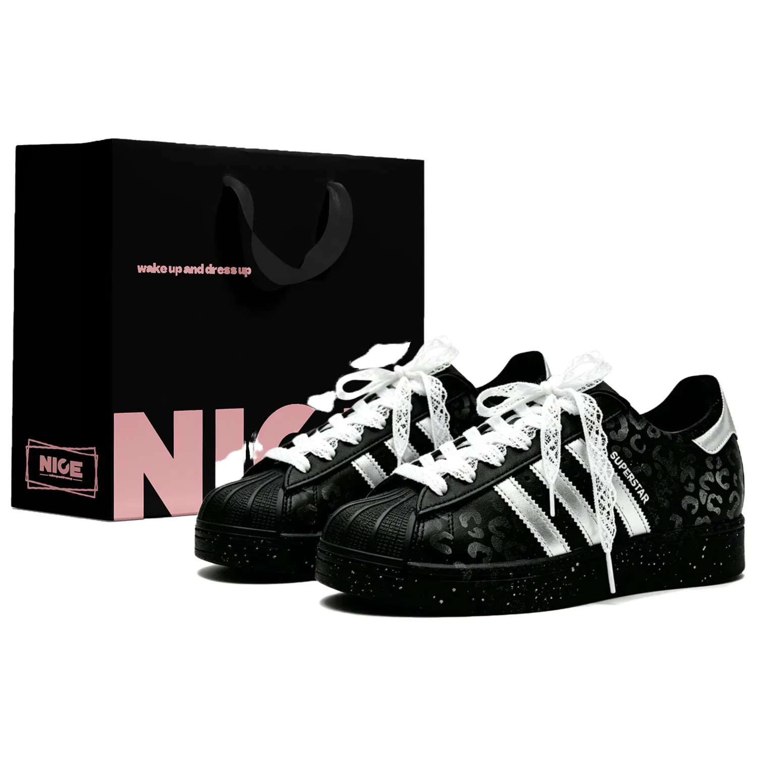 Детские кроссовки-скейтбординг кожаные Superstar 2 Adidas Originals, Black