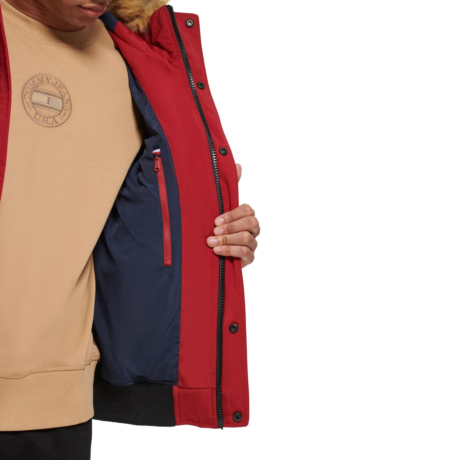 Мужская куртка-бомбер с принтом Snorkel Tommy Hilfiger, Red — фото 4
