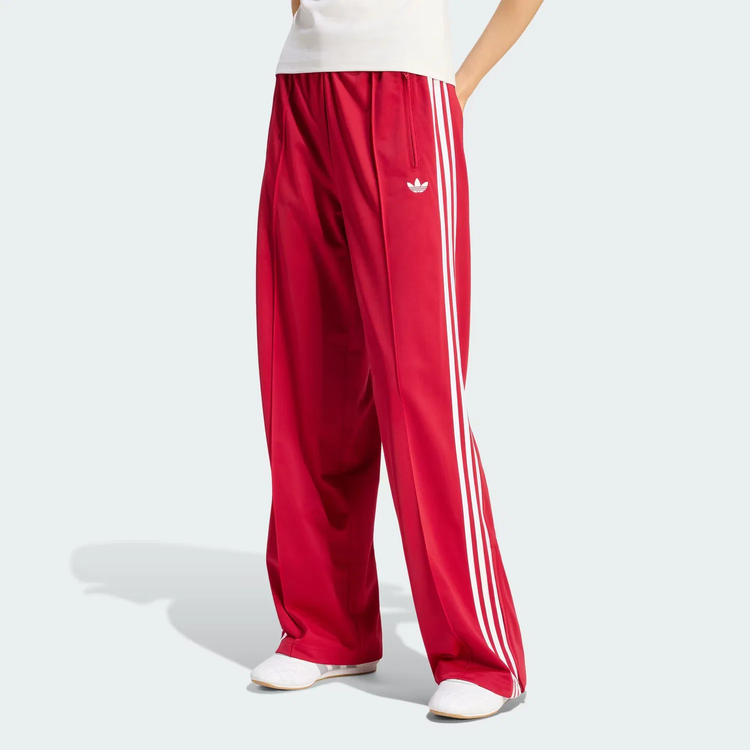 Женские спортивные брюки свободного кроя Firebird Adidas Originals, Team Victory Red/White