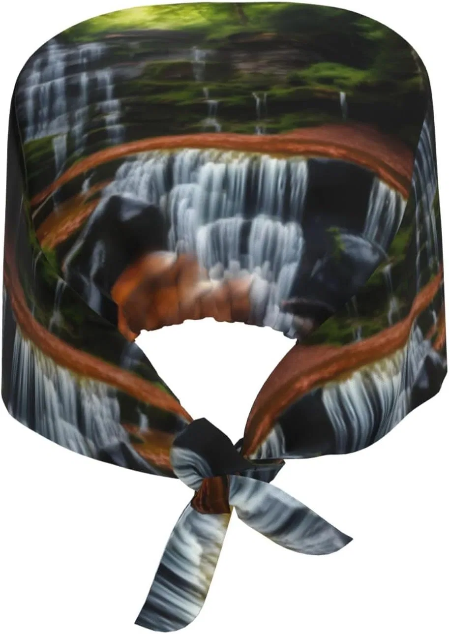 Шапочка для душа с принтом Waterfall View, BLWSLC, Черный — фото 2