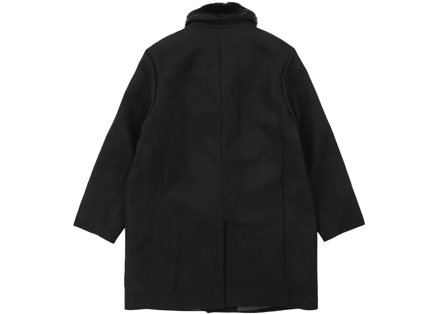 Мужское пальто с меховым воротником Supreme Coat, Black — фото 3