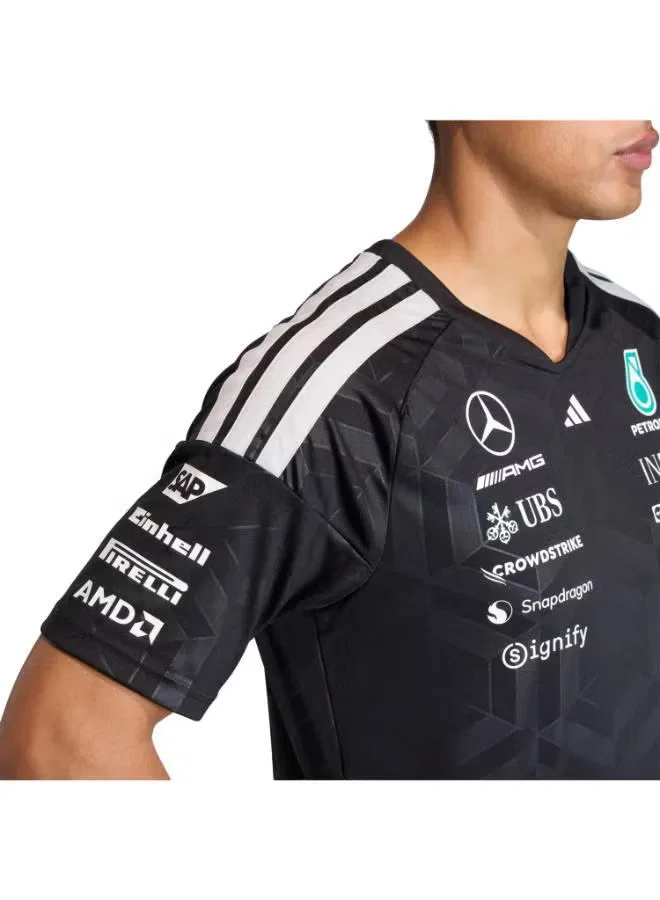 Джерси гоночное Mercedes-AMG Petronas Formula 1 Team Driver Adidas, черный — фото 3
