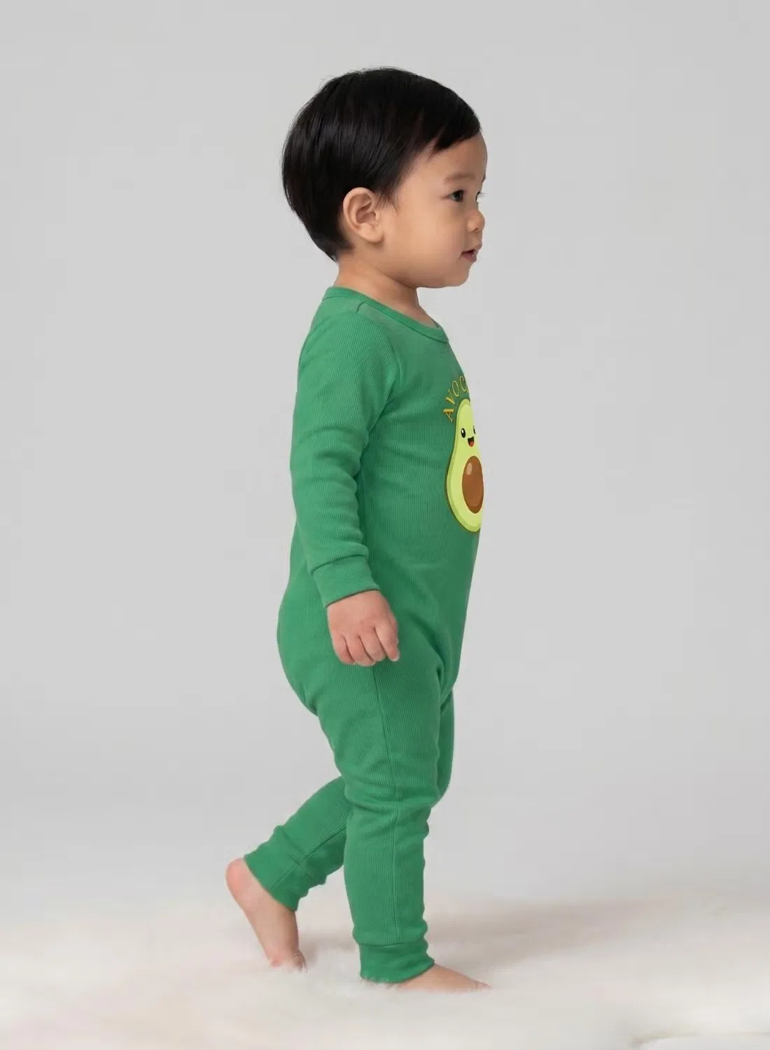 Боди-комбинезон с принтом авокадо Baby avo cute avocado Babyqlo, зеленый — фото 3