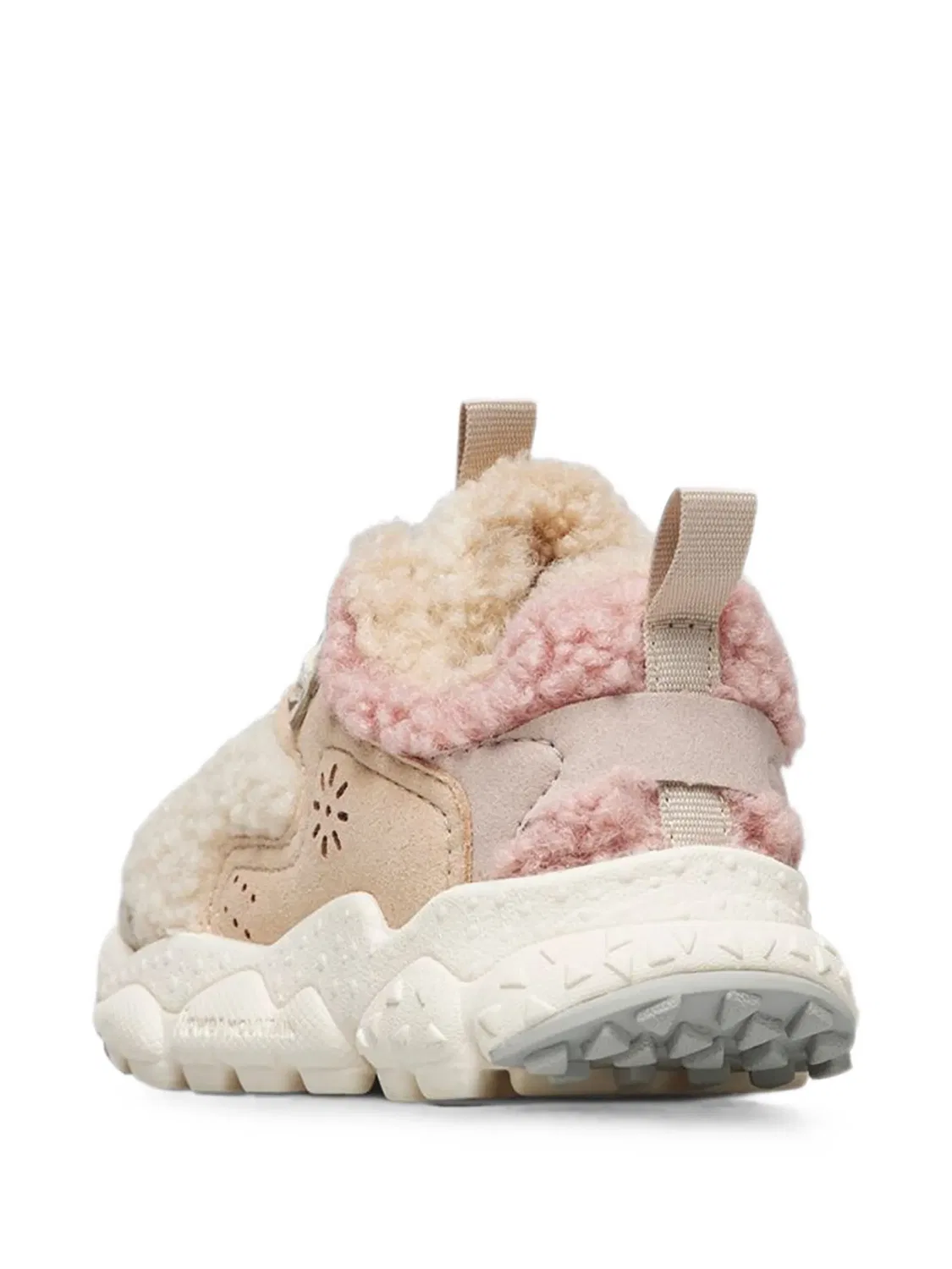 Кроссовки со вставками Flower Mountain Kids, нейтральные цвета — фото 3