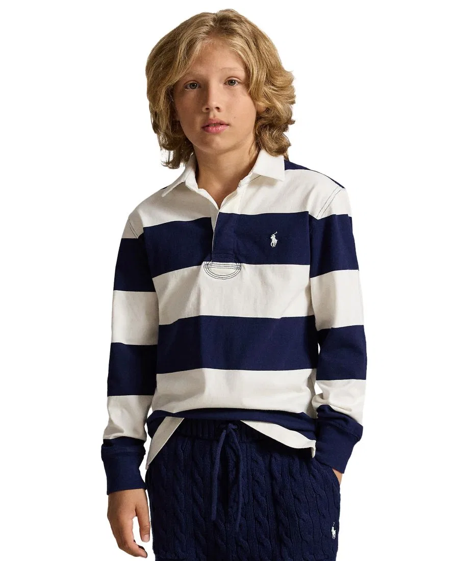 Рубашка-регби с длинным рукавом Iconic Polo Ralph Lauren, Refined Navy/Nevis