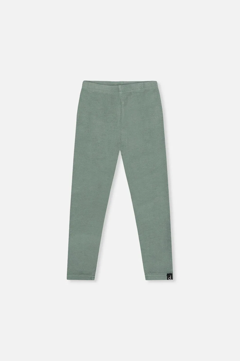 Детские леггинсы из рубчика с эластичным поясом Deux par Deux, Green Printed Green
