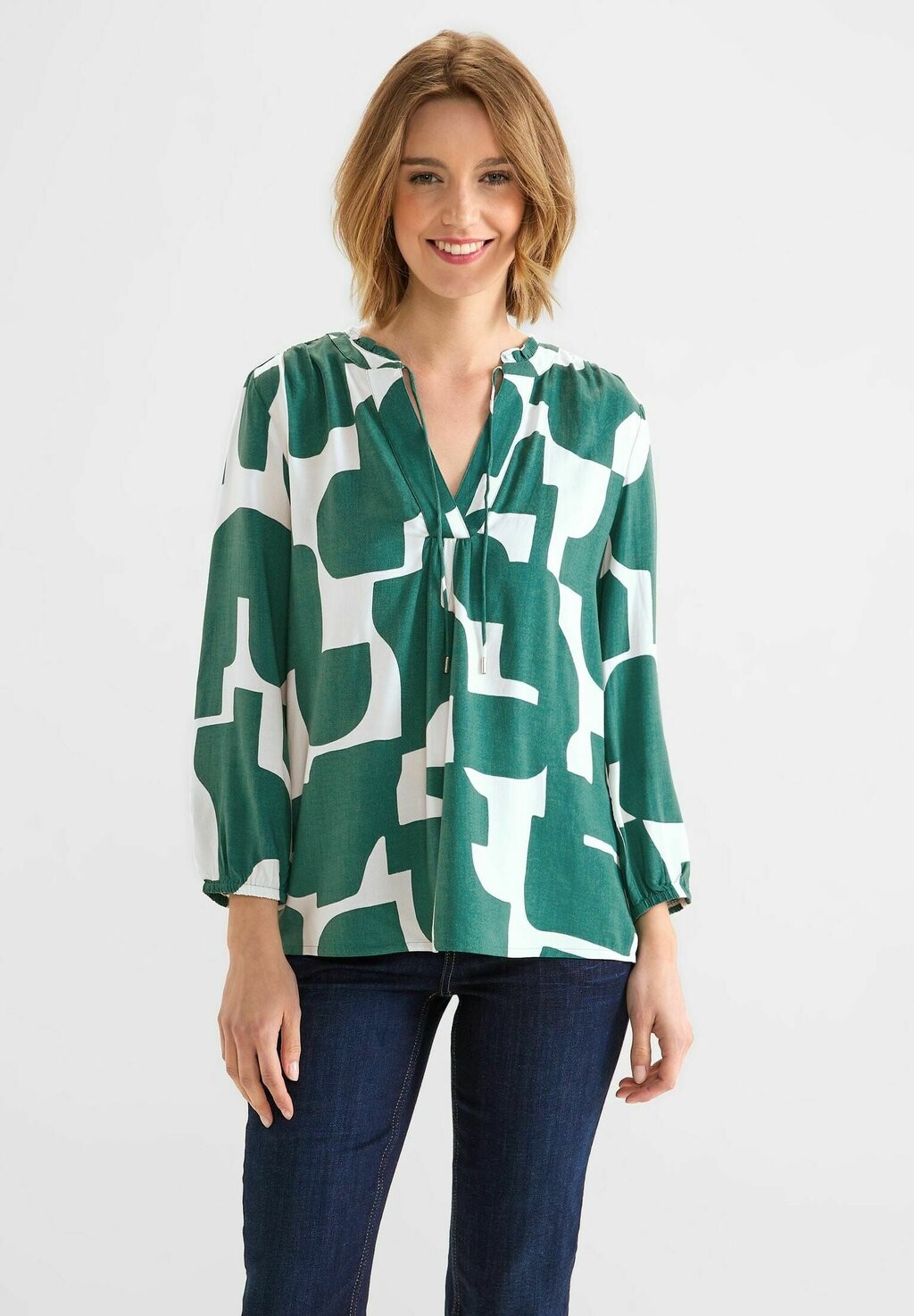 

Блуза PRINT MIT 3/4 ÄRMEL Street One, светло-зеленый