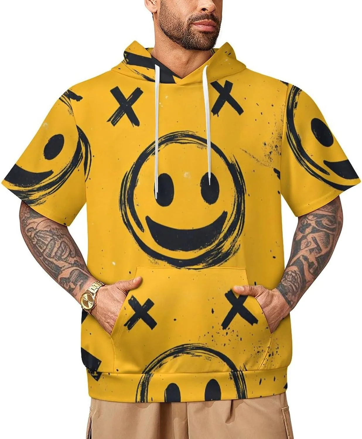 

Мужская толстовка с капюшоном Funny Print и карманом Mlkfa