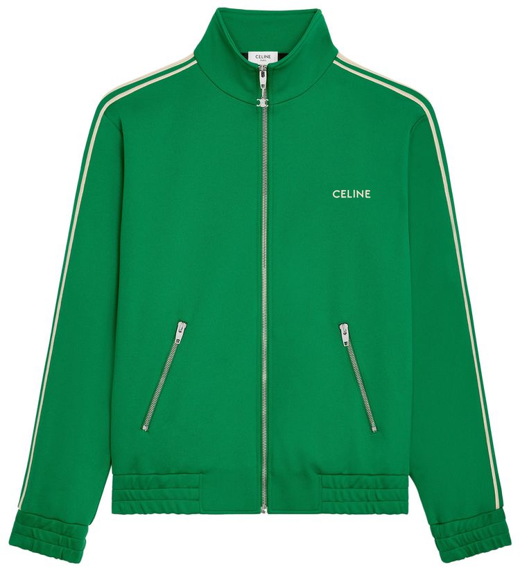 

Куртка CELINE Tracksuit Jacket 'Green/Ecru', зеленый